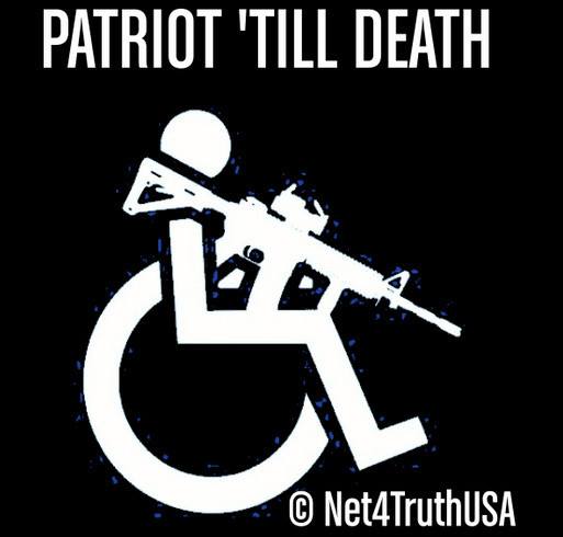 Patriot in Wheelchair shirt design - zoomed