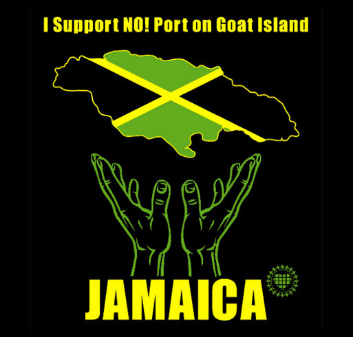I Support NO! port on Goat Islands shirt design - zoomed