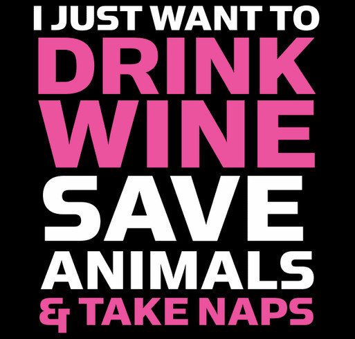Howard County Cat Club - Drink Wine / Save Animals shirt design - zoomed