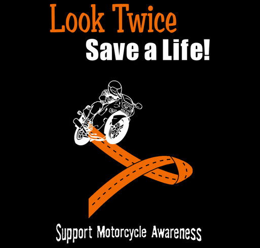 Motorcycle Awareness Month shirt design - zoomed