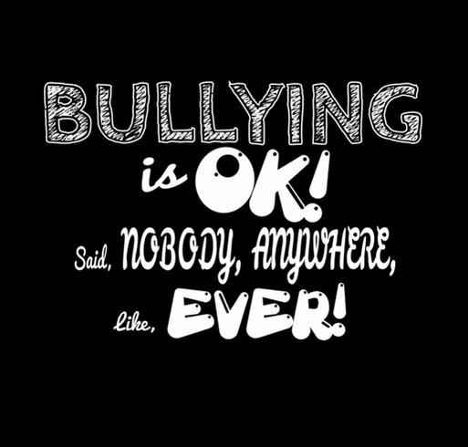 ANTI-BULLYING campaign film shirt design - zoomed