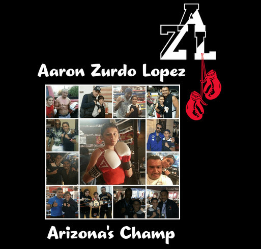 Aaron Zurdo Lopez Boxing Fundraiser shirt design - zoomed