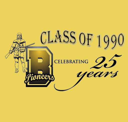 BHS Class of 1990 25-Year Class Reunion shirt design - zoomed