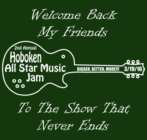 Hoboken All Star Music Jam II shirt design - zoomed