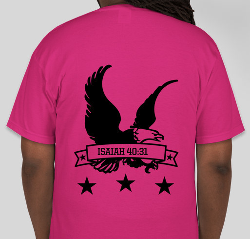 PINK EAGLES T-SHIRT FUNDRAISER Fundraiser - unisex shirt design - back