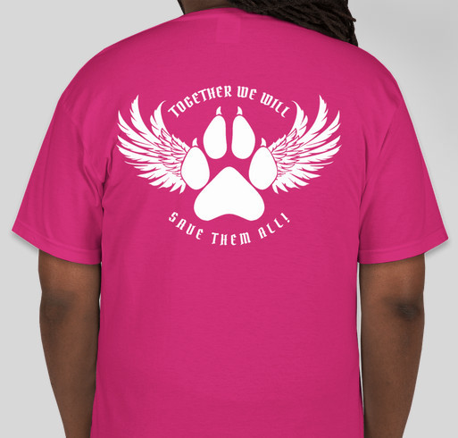 Help us save more pets! Fundraiser - unisex shirt design - back