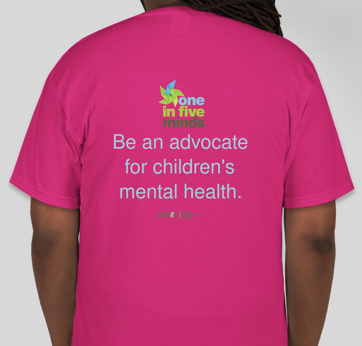 I support One in Five Minds Fundraiser - unisex shirt design - back