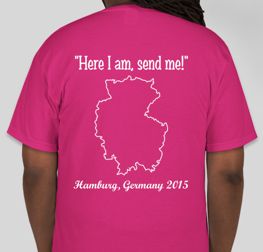 Germany Trip 2015 Fundraiser - unisex shirt design - back