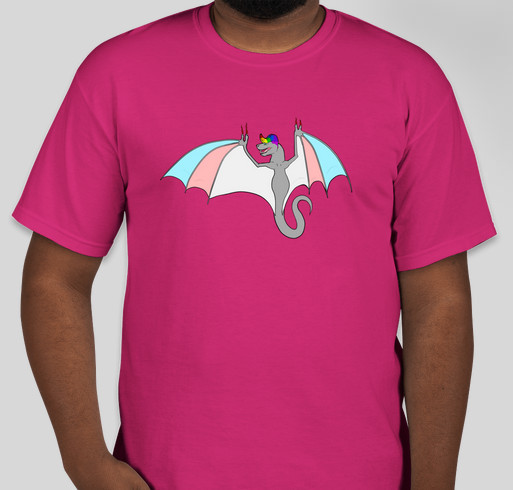 Trans Pride Dragon Fundraiser - unisex shirt design - front