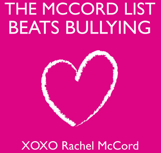 Unite Against Bullying with Rachel McCord shirt design - zoomed