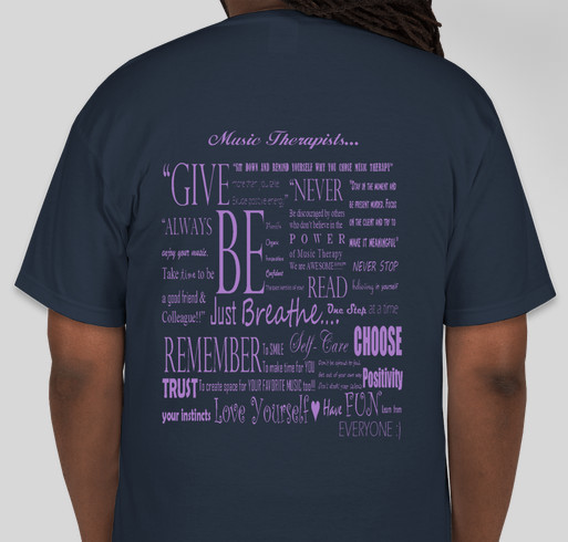 American Music Therapy Association Students (AMTAS) Quote Shirt Fundraiser - unisex shirt design - back
