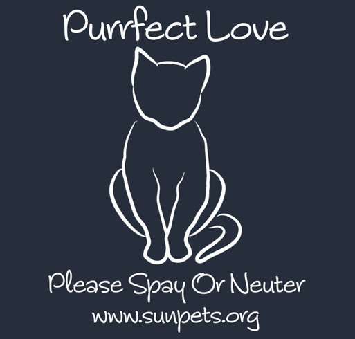 "Purrfect Love" T-Shirt Fundraiser shirt design - zoomed