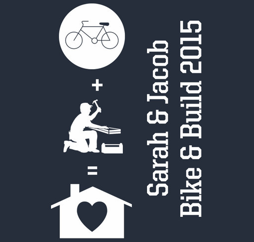 Sarah & Jacob's Bike & Build for Affordable Housing shirt design - zoomed