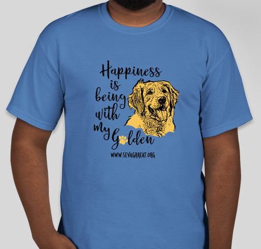 Happiness Is Being With My Golden Fundraiser - unisex shirt design - front