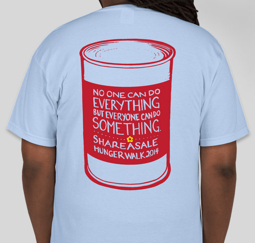 ShareASale Hunger Walk 2014 - Chicago Fundraiser - unisex shirt design - back