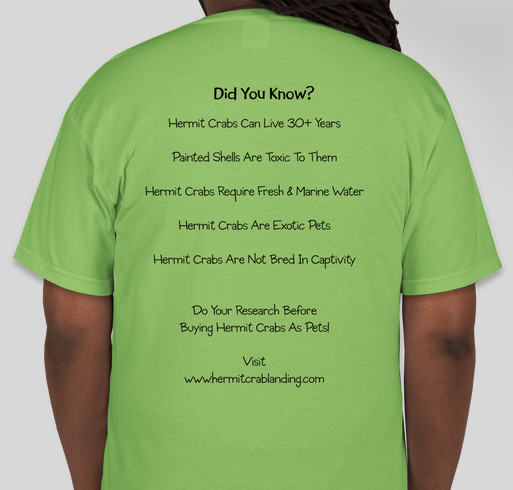 Hermit Crab Landing Adoption & Rescue, MI Fundraiser - unisex shirt design - back