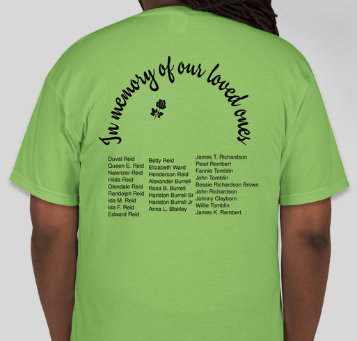 The Reid & Richardson Family Reunion Fundraiser - unisex shirt design - back
