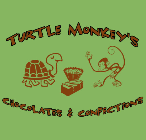 The Birth of Turtle Monkey's Chocolates & Confections shirt design - zoomed
