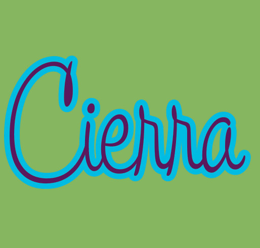 Cierra's Celebration shirt design - zoomed