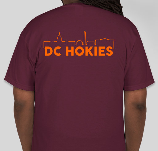 DC Hokies Scholarship Fund Fundraiser - unisex shirt design - back