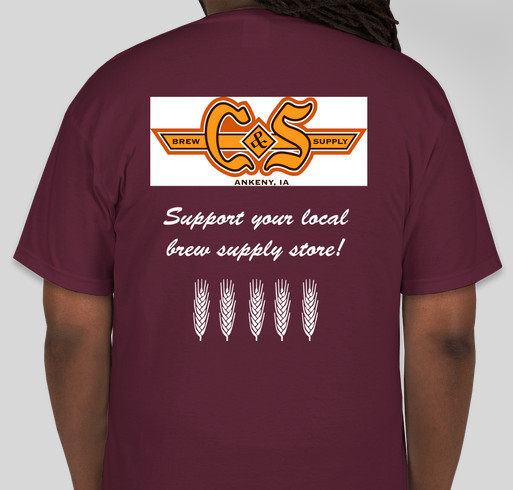 C and S Brew Supply Fundraiser - unisex shirt design - back