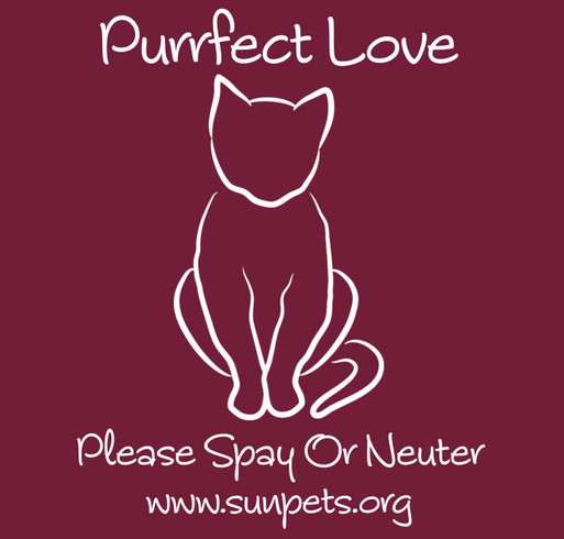 "Purrfect Love" T-Shirt Fundraiser shirt design - zoomed