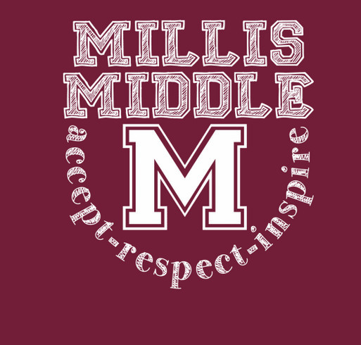 Millis MIddle School Back To School shirt design - zoomed