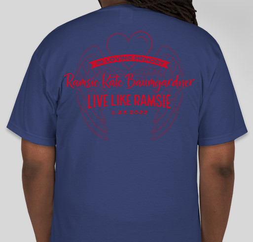 Live Like Ramsie Fundraiser - unisex shirt design - back