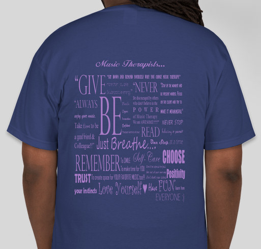 American Music Therapy Association Students (AMTAS) Quote Shirt Fundraiser - unisex shirt design - back