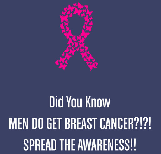 Spreading Male Breast Cancer Awareness shirt design - zoomed