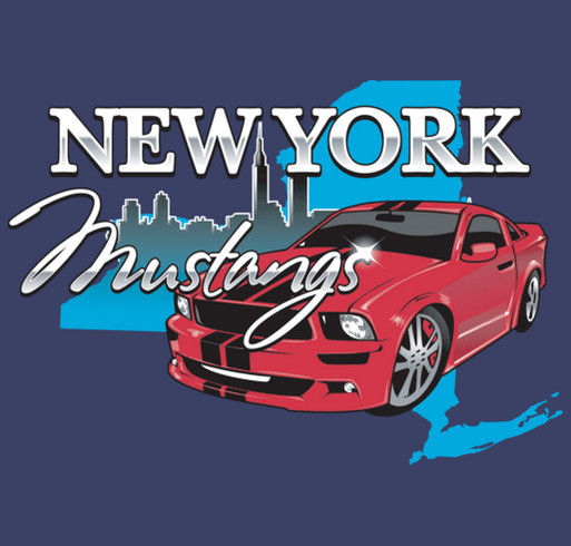 New York Mustangs 50 Years of Mustang Super Cruise shirt design - zoomed