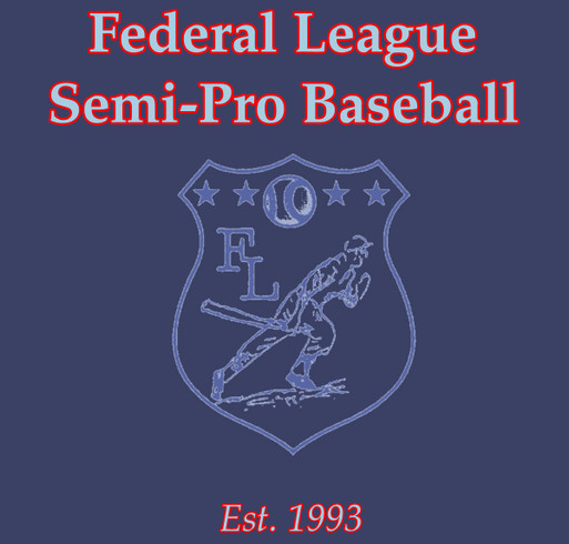 Federal League Baseball shirt design - zoomed