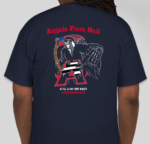 Angel Company 3-187 Deployment Shirt Fundraiser - unisex shirt design - back