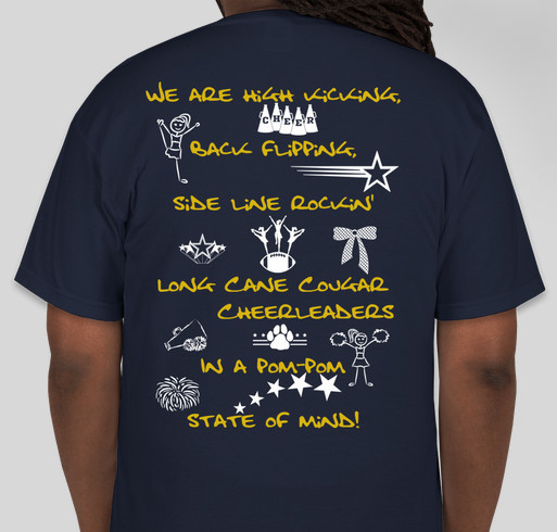 Long Cane Middle School Cheerleader Shirts Fundraiser - unisex shirt design - back