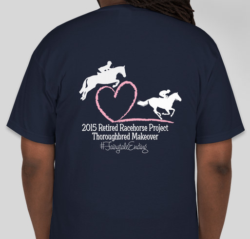CMB Eventing and Fairytale Ending "Azorian" go to RRP Throughbred Makeover Fundraiser - unisex shirt design - back