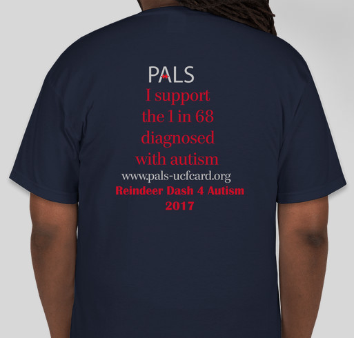 Reindeer Dash 4 Autism 2017 Fundraiser - unisex shirt design - back