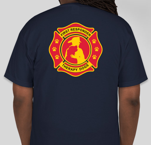 First Responder Therapy Dogs 100 Certified Teams Fundraiser Fundraiser - unisex shirt design - back