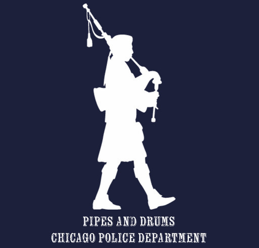 CPD Pipes and Drums Fundraiser shirt design - zoomed