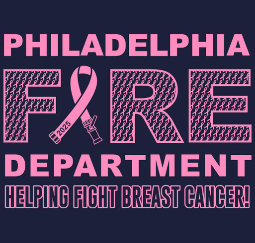 2025 Philadelphia Fire Department | Breast Cancer Awareness Fundraiser shirt design - zoomed