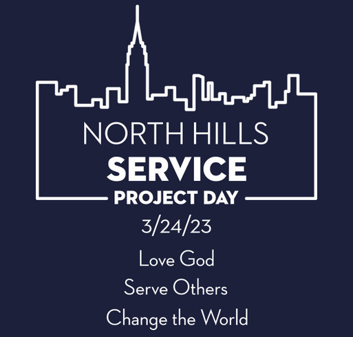 North Hills Service Project Day shirt design - zoomed