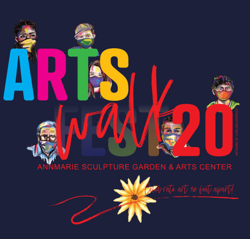 ArtsWalk/ArtsFest T-shirt! Celebrate Art 10 Feet Apart with Annmarie Sculpture Garden & Arts Center shirt design - zoomed