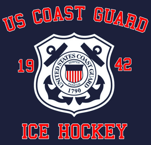 US COAST GUARD ICE HOCKEY shirt design - zoomed