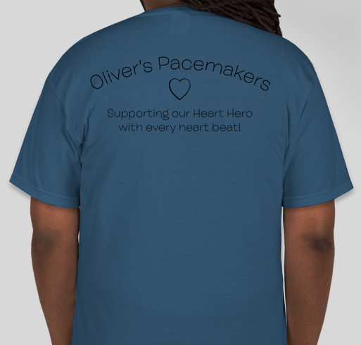 Our Heart Hero, Oliver! Fundraiser - unisex shirt design - back