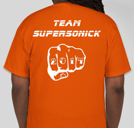 Team SUPERsoNICK Fundraiser - unisex shirt design - back