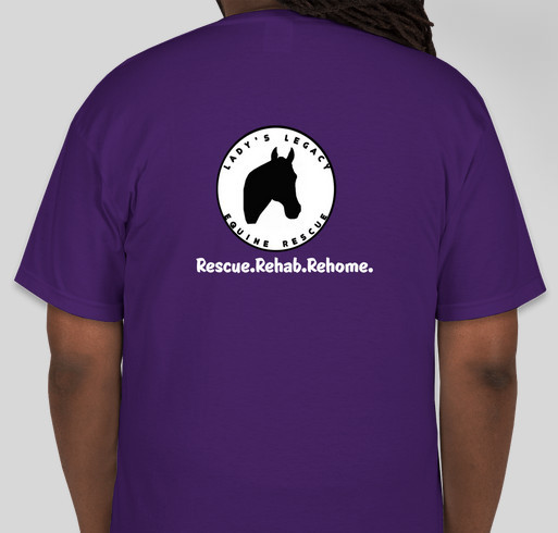 Lady's Legacy Equine Rescue, Inc. Sweatshirt booster Fundraiser - unisex shirt design - back