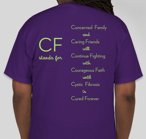 CF Awareness Month Fundraiser - unisex shirt design - back