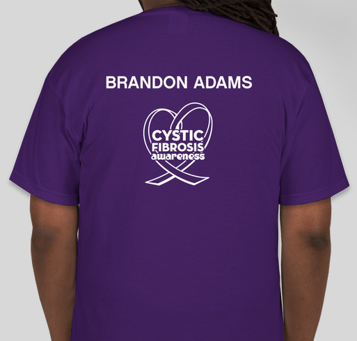 JUST BREATHE FOR BRANDON ADAMS DOUBLE LUNG TRANSPLANT Fundraiser - unisex shirt design - back