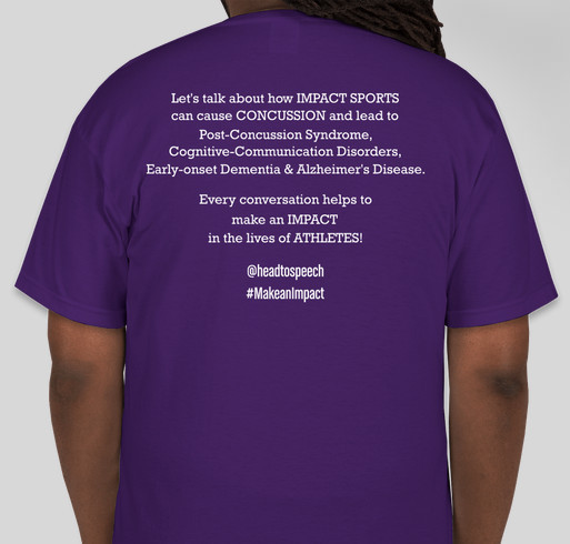 Head to Speech Goes Purple for Alzheimer’s Awareness Fundraiser - unisex shirt design - back