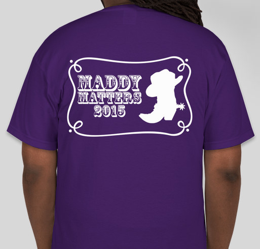 Maddy Matters 2015 Fundraiser - unisex shirt design - back