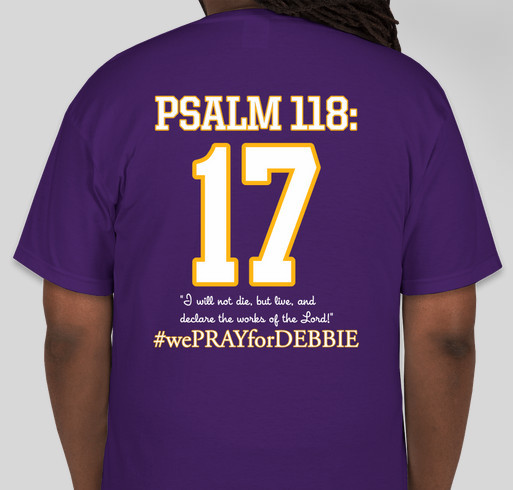 Debbie's PRAYER WARRIORS Fundraiser - unisex shirt design - back